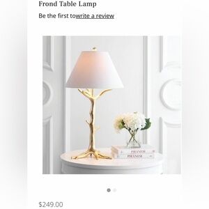 Grandin Road Frond gold lamp